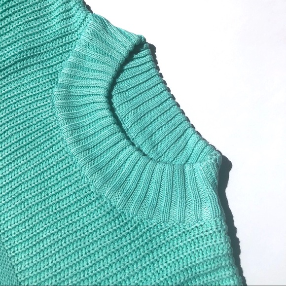 Turquoise Cable Knit Sweater - Picture 5 of 7